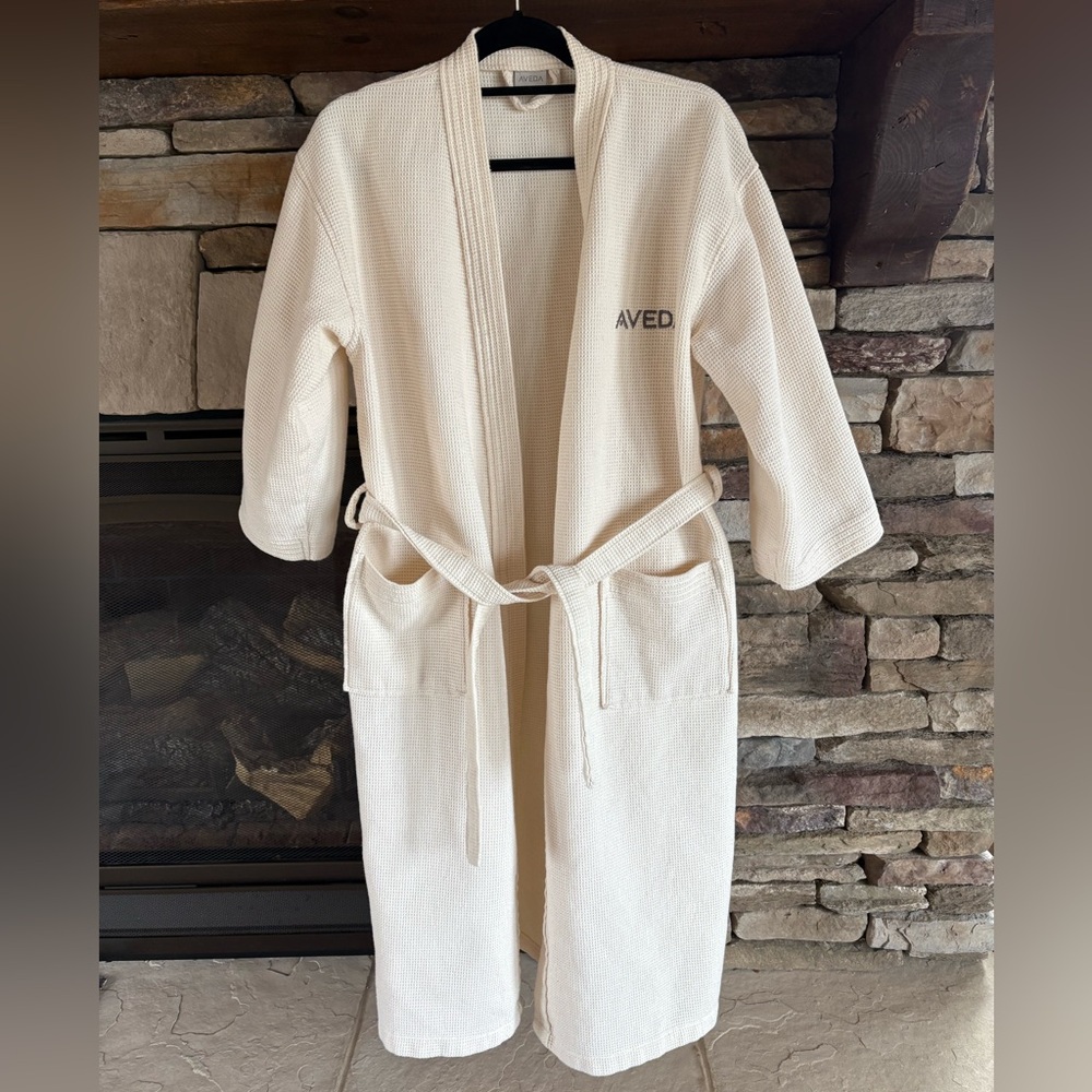 Aveda Waffle-Knit Robe with Belt